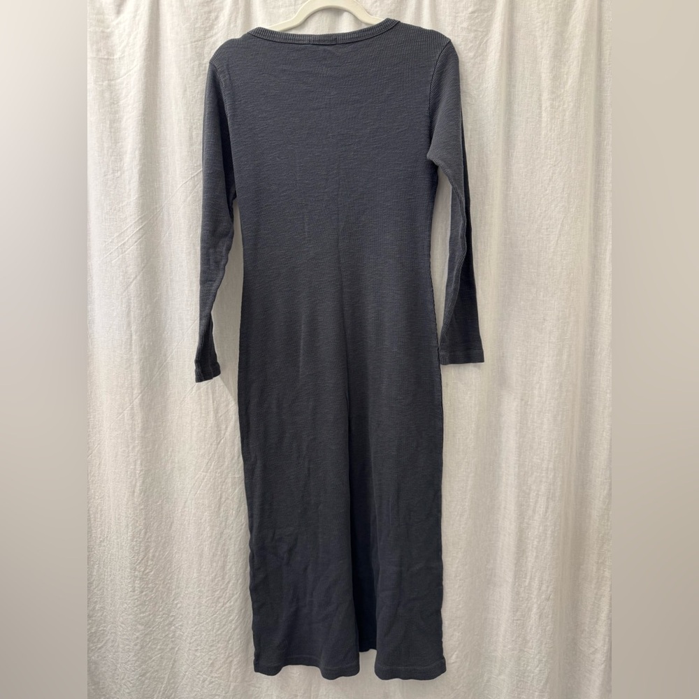 JAMES PERSE Standard Women's V-Neck Long‎ Sleeve Charcoal Gray Maxi Dress Size 3 - Picture 3 of 11